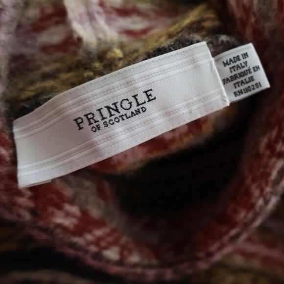 Pringle of Scotland Fall 2018 Patchwork Fair Isle Sweater In Brown Size S - Picture 8 of 13